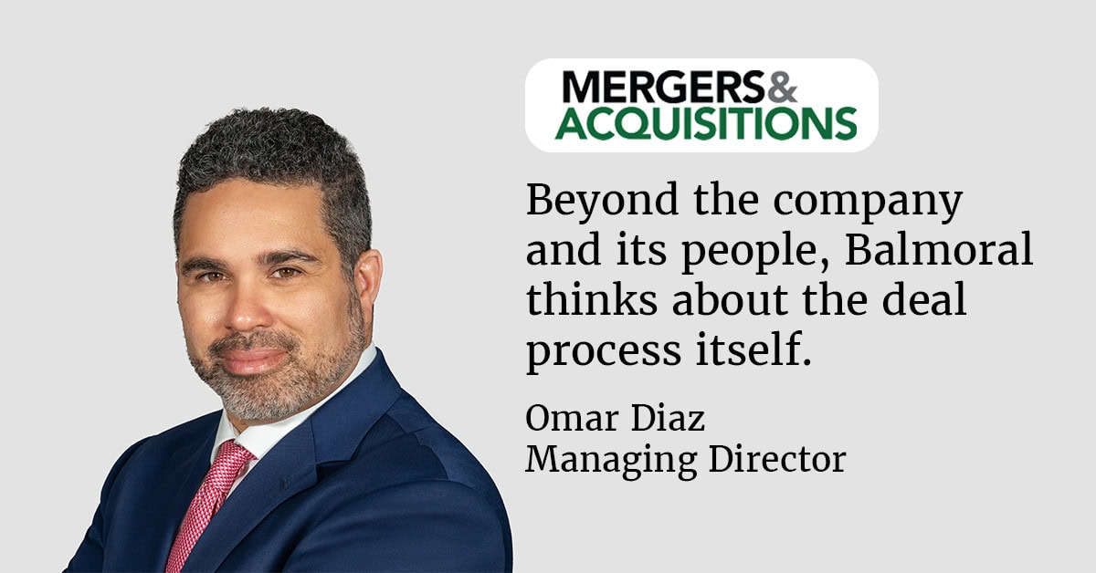 Omar Diaz Managing Director Mergers & Acquisitions